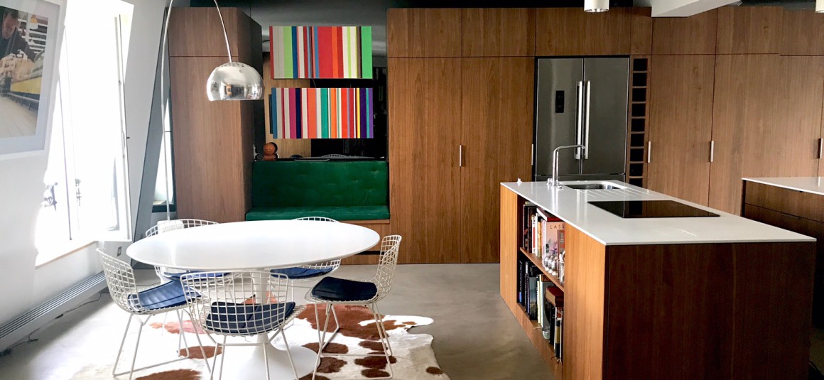 MEUBLÉ – Penthouse – 2 chambres – 127 m2 + Terrasse 29 m2 – Paris 1er Village du Louvre – 5ème étage ascenseur –  Loyer charges comprises : 5.950 euros
