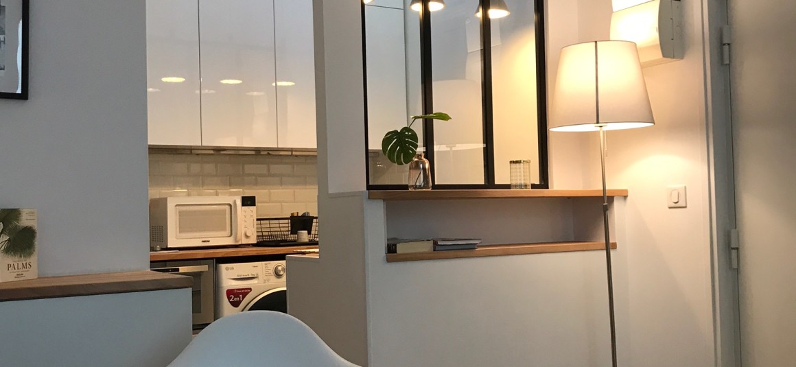 Meublé – 1 ch – Paris 17e – 30 m2 – Rue Pierre Demours – 1er étage sans ascenseur sur cour – Loyer cc : 1.300 € cc (Internet inclus)