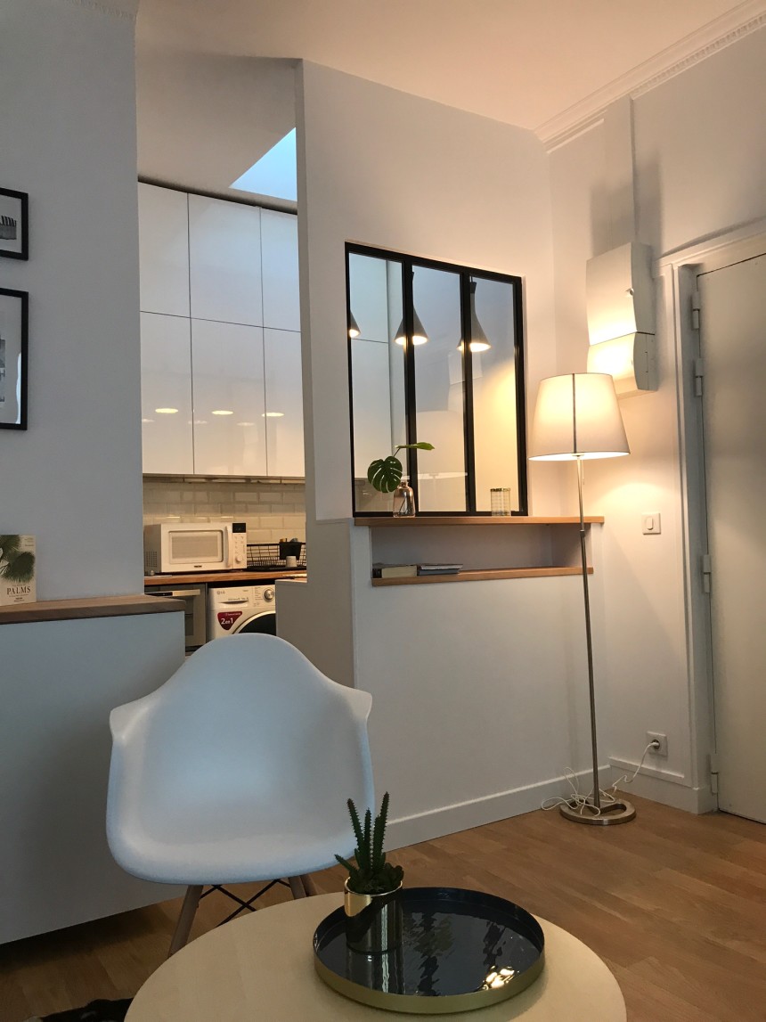 Meublé – 1 ch – Paris 17e – 30 m2 – Rue Pierre Demours – 1er étage sans ascenseur sur cour – Loyer cc : 1.300 € cc (Internet inclus)