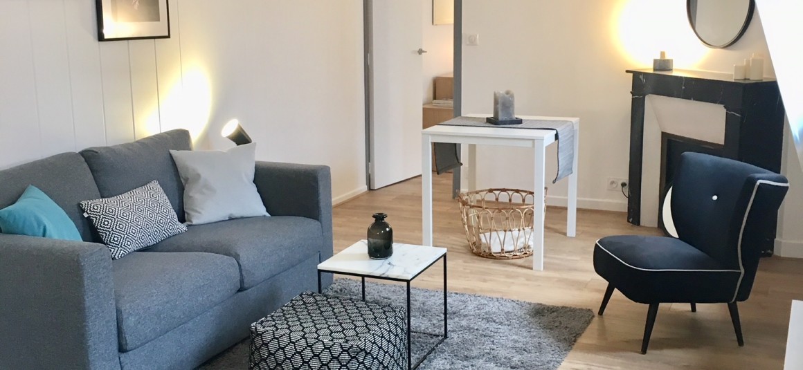 MEUBLÉ – 1 ch – 40 m2 – Paris 17e – Rue Villebois Mareuil – Loyer cc : 1.600 € cc
