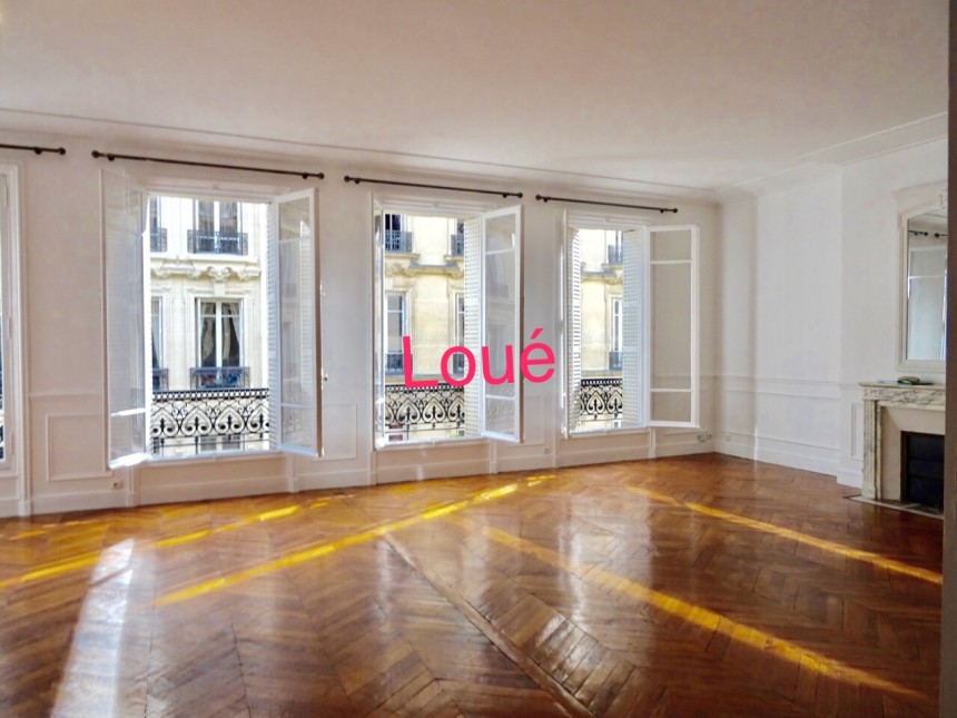 Vide – 4 ch – 180 m2 – Paris 8e (17e) – Monceau – Courcelles – Loyer cc : 4.845 euros cc