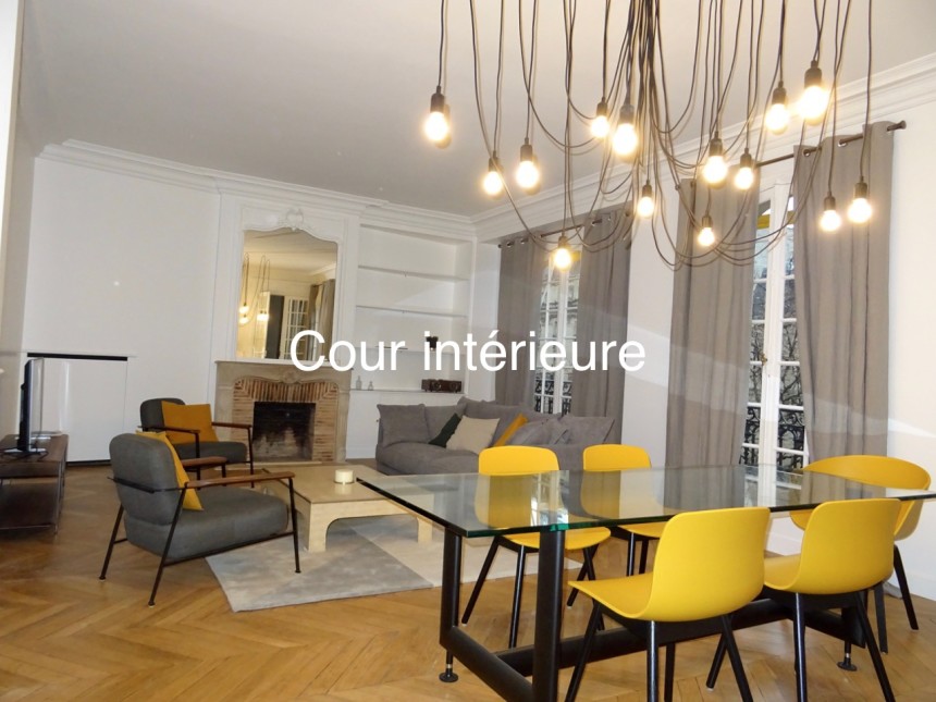 REFAIT NEUF – Meublé – 3 ch – 130 m2 – Rue Tocqueville – Paris 17e – Loyer cc : 4.500 €