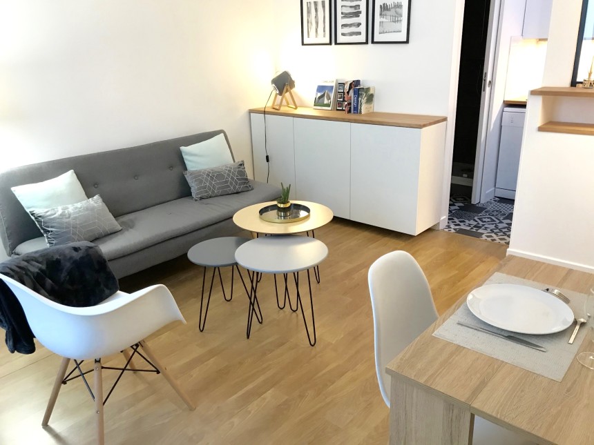 Meublé – 1 ch – Paris 17e – 30 m2 – Rue Pierre Demours – 1er étage sans ascenseur sur cour – Loyer cc : 1.300 € cc (Internet inclus)