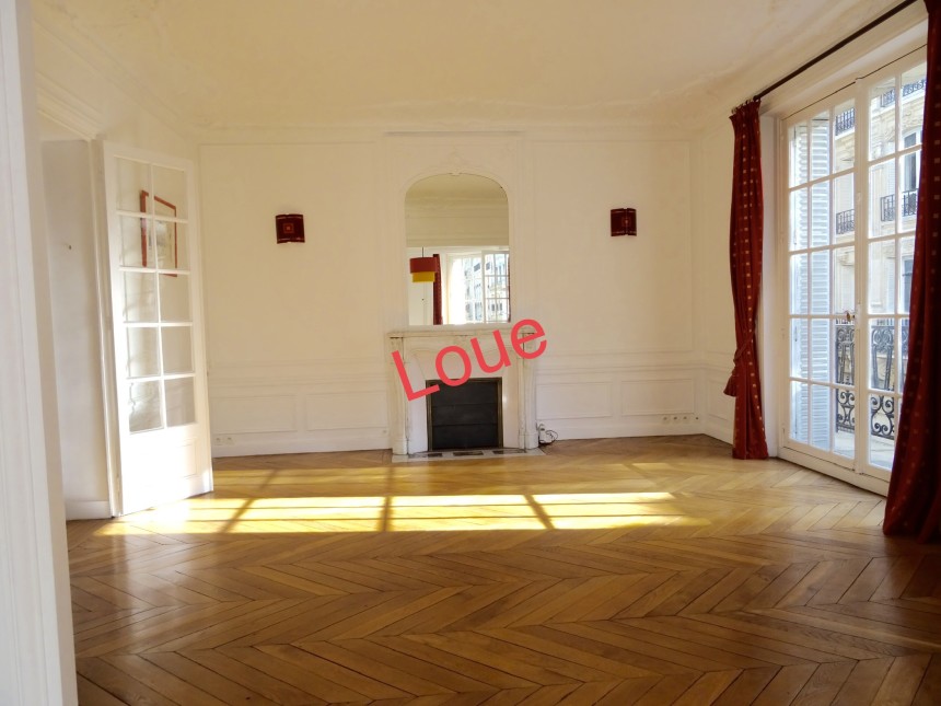 Vide – 3 ch – 125 m2 + 12 m2 balcon – Paris 17e – Ternes Wagram Courcelles – Loyer cc : 3.750 euros.