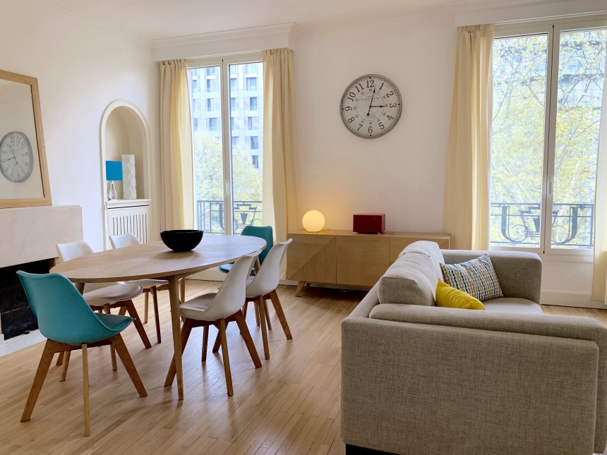 REFAIT NEUF – MEUBLÉ – 2 ch – 91 m2 + Poss Pkg – Paris 16e – Bld Suchet/Auteuil – Loyer cc : 2.950 €