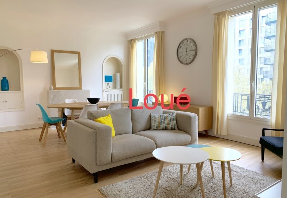 REFAIT NEUF – MEUBLÉ – 2 ch – 91 m2 + Poss Pkg – Paris 16e – Bld Suchet/Auteuil – Loyer cc : 2.950 €