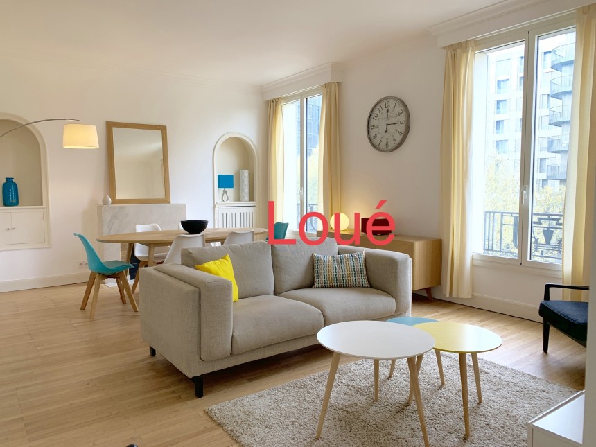 REFAIT NEUF – MEUBLÉ – 2 ch – 91 m2 + Poss Pkg – Paris 16e – Bld Suchet/Auteuil – Loyer cc : 2.950 €