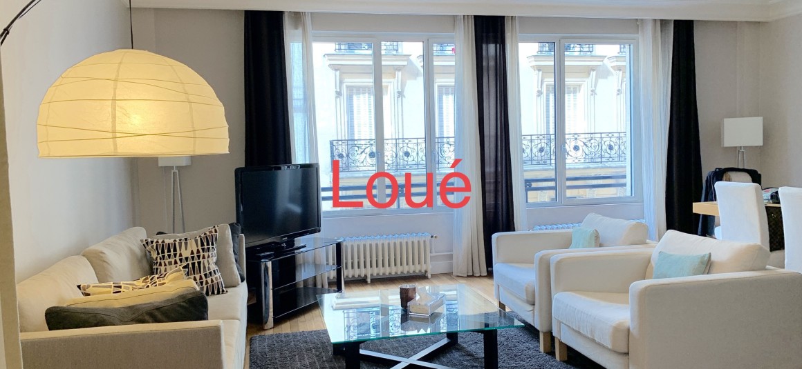 MEUBLÉ – 1 ch + Bureau – Paris 8e – HOCHE FRIEDLAND – 77 m2 + Parking – Loyer cc : 2.650 €