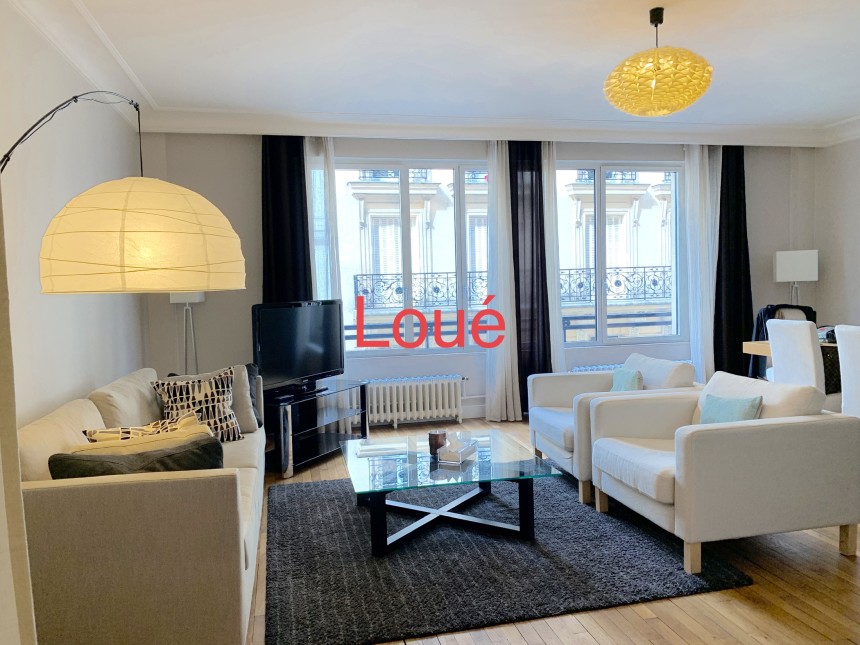 MEUBLÉ – 1 ch + Bureau – Paris 8e – HOCHE FRIEDLAND – 77 m2 + Parking – Loyer cc : 2.650 €