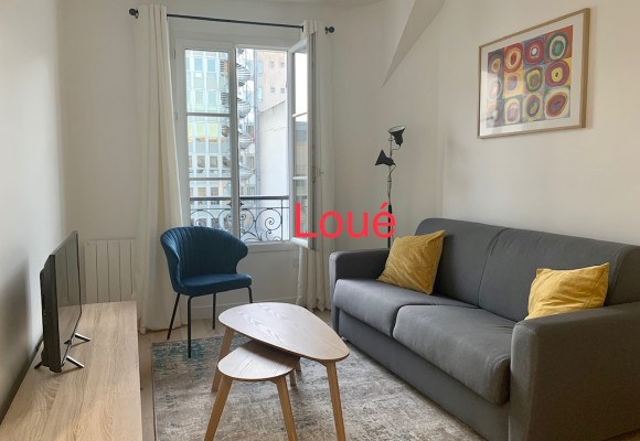 MEUBLÉ – 1 ch – Neuilly / limite Paris 17e Porte Maillot – Rue Midi – 36 m2 – 4e sans asc – Loyer cc : 1.500 euros