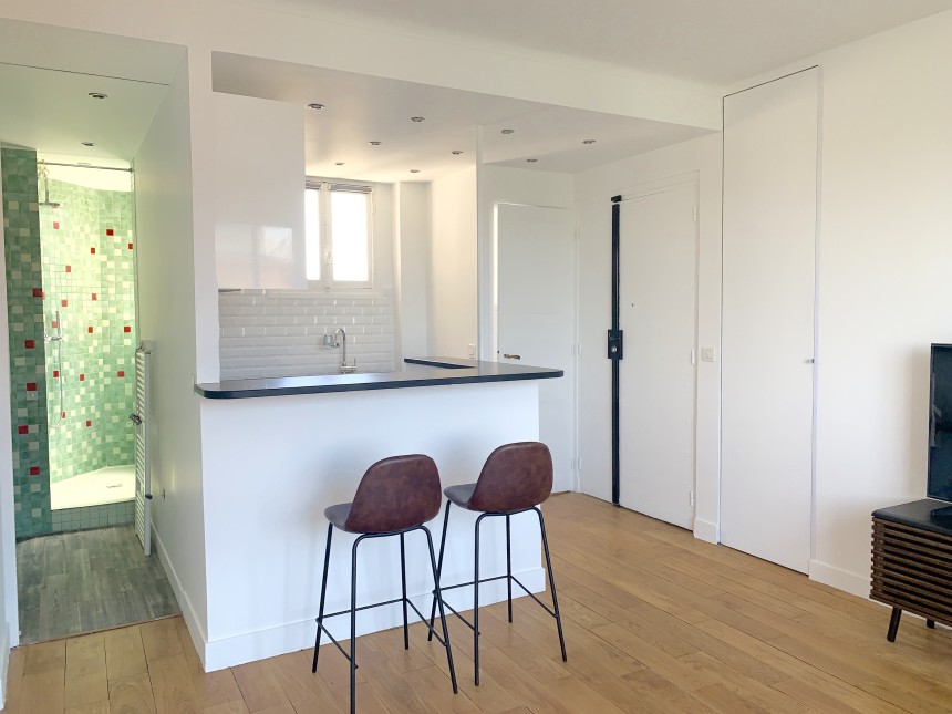 MEUBLÉ – 1 chambre – 35,57 m2 – Neuilly sur Seine – Rue Perronet – 6e étage avec ascenseur – Loyer charges comprises : 1.580 € (chauffage central)