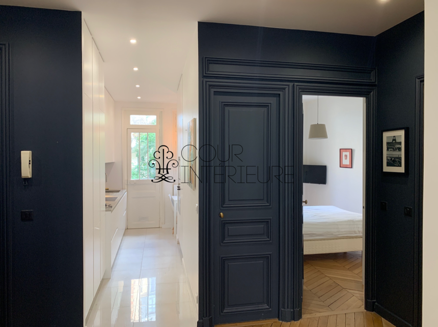 MEUBLÉ – 2 chambres – Paris 16ème – Rue Chalgrin – Petit balcon – 65  m2 – 1er étage ascenseur – Loyer charges comprises : 3.000 euros cc