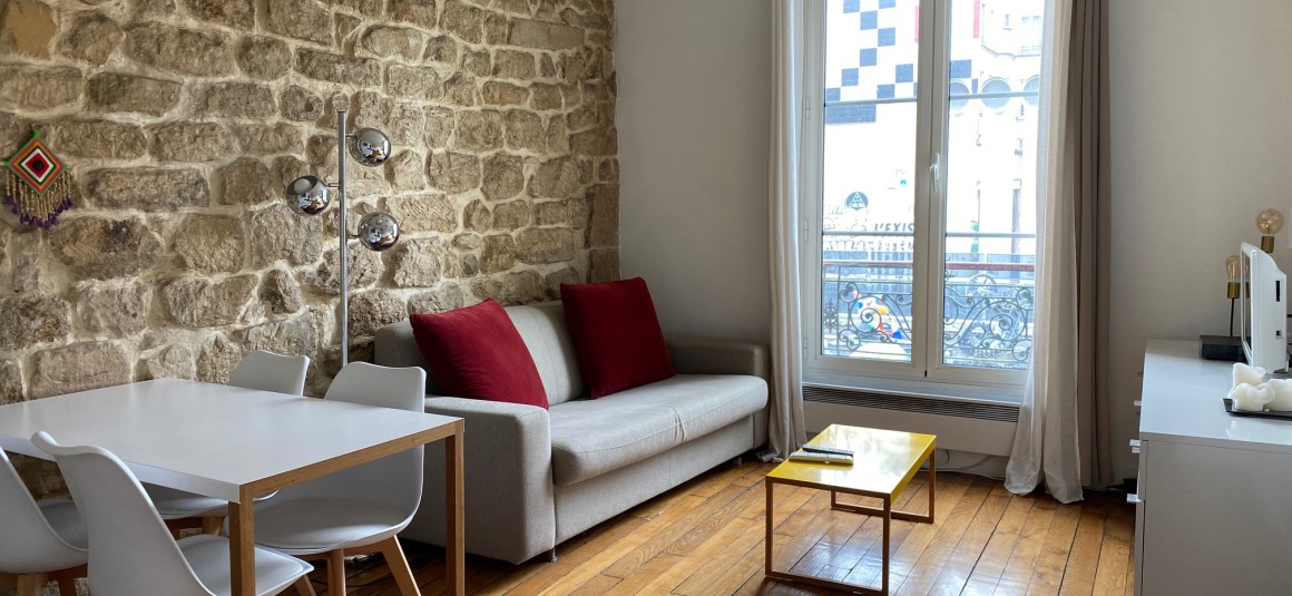 MEUBLÉ – 1 ch – 34 m2 – Rue Brisemiche – Paris 4e – 1er étage sans asc – Loyer cc : 1.400 €