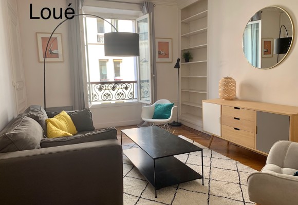 MEUBLÉ – 1 ch – Paris 17e – 44 m2 – Coeur Village Batignolles – 2ème sans ascenseur – Loyer cc : 1.650 euros