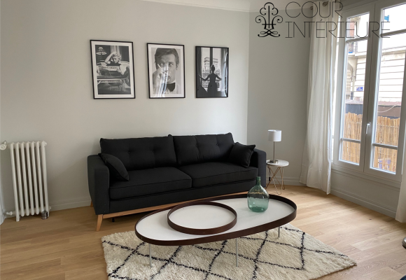 MEUBLÉ – 1 ch – Clichy 92 (limite Paris 17ème) Rue de Paris – 52 m2 – 1er étage avec ascenseur – Loyer cc : 1.390 € (chauff. central inclus)