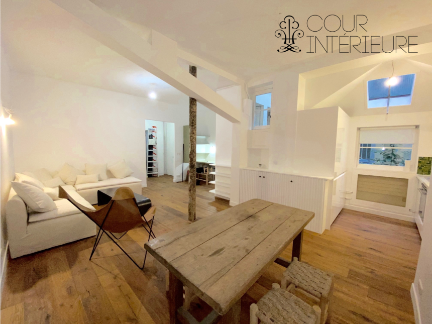 MEUBLÉ – 1 ch – Paris 17e – Batignolles – Rue Lamandé – 60 m2 – Rdc sur cour – Loyer cc : 1.950 €