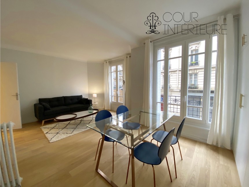 MEUBLÉ – 1 ch – Clichy 92 (limite Paris 17ème) Rue de Paris – 52 m2 – 1er étage avec ascenseur – Loyer cc : 1.390 € (chauff. central inclus)