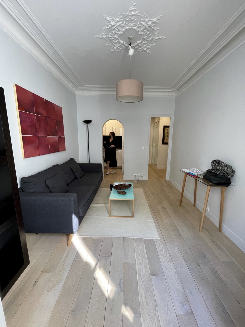 MEUBLÉ – 1 chambre – Paris 17 – Quartier Poncelet – Rue Saussier Leroy – 32 m2 – 1er étage sans ascenseur – Loyer : 1.350 € cc