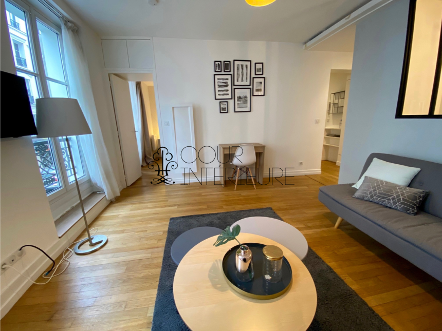 MEUBLÉ – 1 ch – 34 m2 – Rue Legendre (quartier rue LEVIS) – Paris 17e – 1er étage ascenseur – Loyer : 1.350 € cc