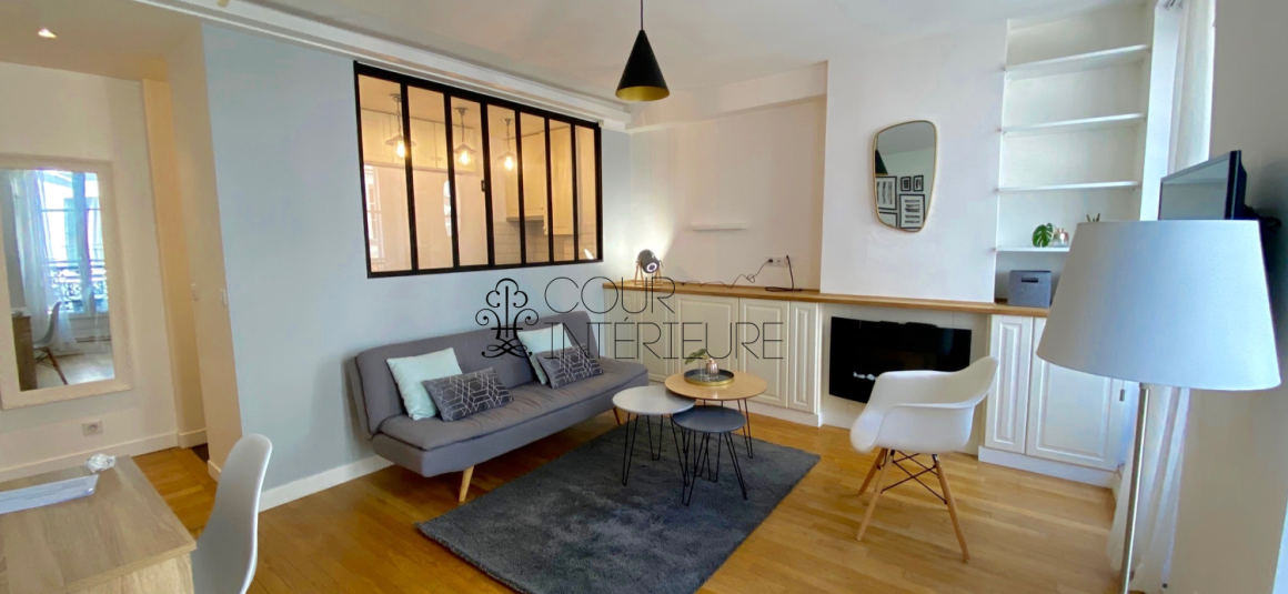 MEUBLÉ – 1 ch – 34 m2 – Rue Legendre (quartier rue LEVIS) – Paris 17e – 1er étage ascenseur – Loyer : 1.350 € cc