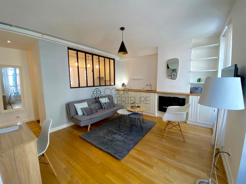 MEUBLÉ – 1 ch – 34 m2 – Rue Legendre (quartier rue LEVIS) – Paris 17e – 1er étage ascenseur – Loyer : 1.350 € cc