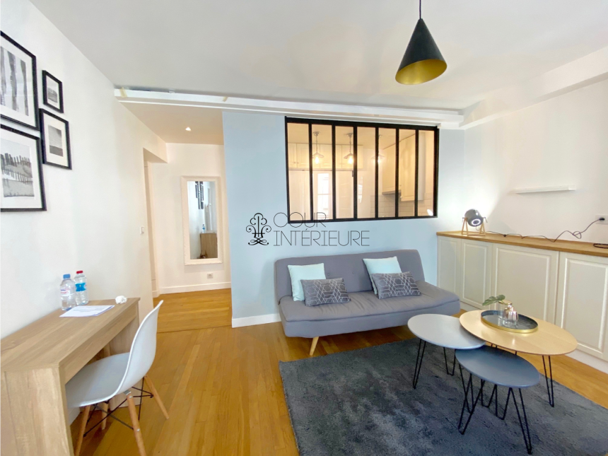 MEUBLÉ – 1 ch – 34 m2 – Rue Legendre (quartier rue LEVIS) – Paris 17e – 1er étage ascenseur – Loyer : 1.350 € cc