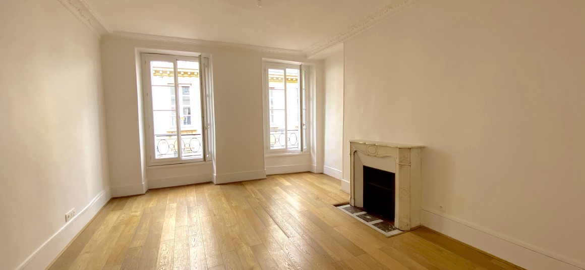VIDE – 2 chambres – 74 m2 – Havre Caumartin – Paris 9e – 3e étage avec ascenseur – Loyer cc : 2.470 euros