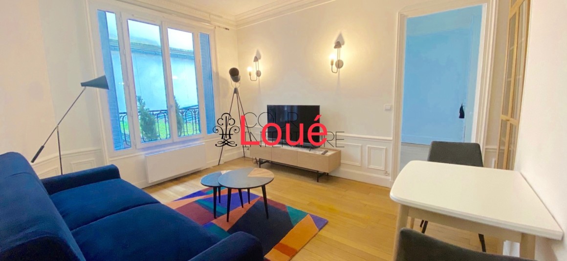 MEUBLÉ – 1 ch – 50 m2 – Neuilly (92) – Rue de l’Eglise – Proximité immédiate Métro Pont de Neuilly (ligne 1 – 1er étage ascenseur – Loyer cc : 1.850 €