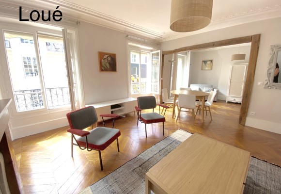 MEUBLÉ – 2 ch + bureau – 90 m2 – Paris 17ème – Rue Labie – 4e étage ascenseur – Metro : Ternes – Argentine – Loyer cc : 2.710 euros cc