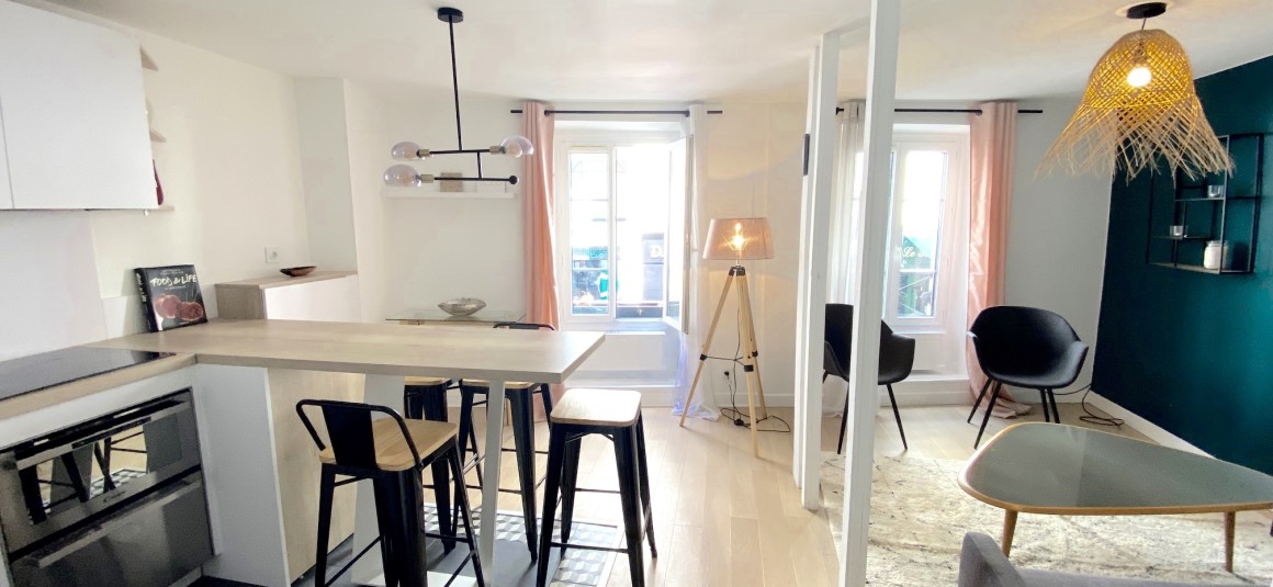 MEUBLÉ – 1 chambre – 37,1 m2 – Paris 17ème – Rue des Acacias – 1er étage sans ascenseur –  Loyer charges comprises : 1.500 €