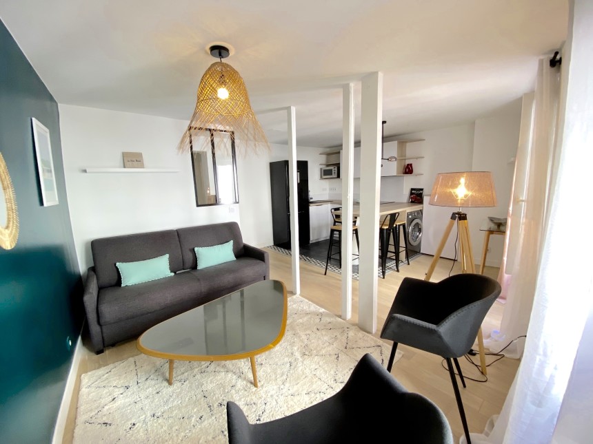 MEUBLÉ – 1 chambre – 37,1 m2 – Paris 17ème – Rue des Acacias – 1er étage sans ascenseur –  Loyer charges comprises : 1.500 €