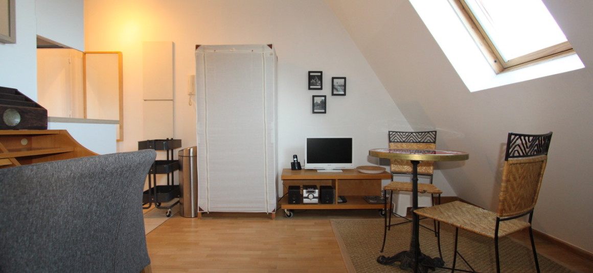 IMG_9889 MEUBLÉ – STUDIO avec grand lit double – Paris 17ème – Rue Gounod – 20 m2 au sol – 6ème étage avec ascenseur – Loyer cc : 1.000 euros Internet inclus