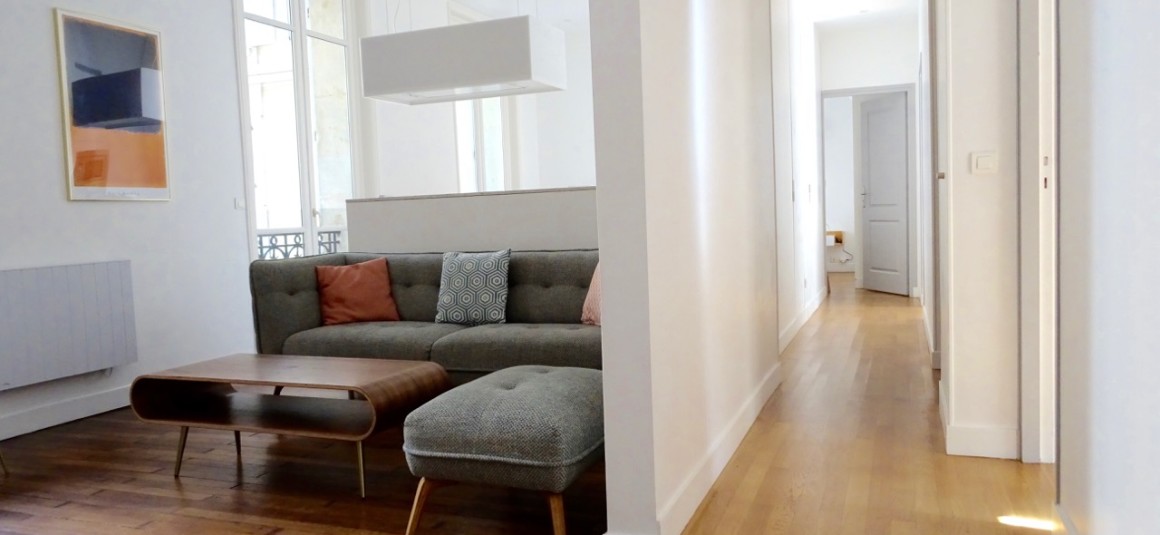 MEUBLÉ – 3 chambres (2 chambres + 1 bureau / chambre d’amis) – 77 m2 – Avenue Foch / Bld Flandrin / Porte Dauphine –  Paris 16ème – 1er étage ascenseur –  Loyer charges comprises : 3.100 €