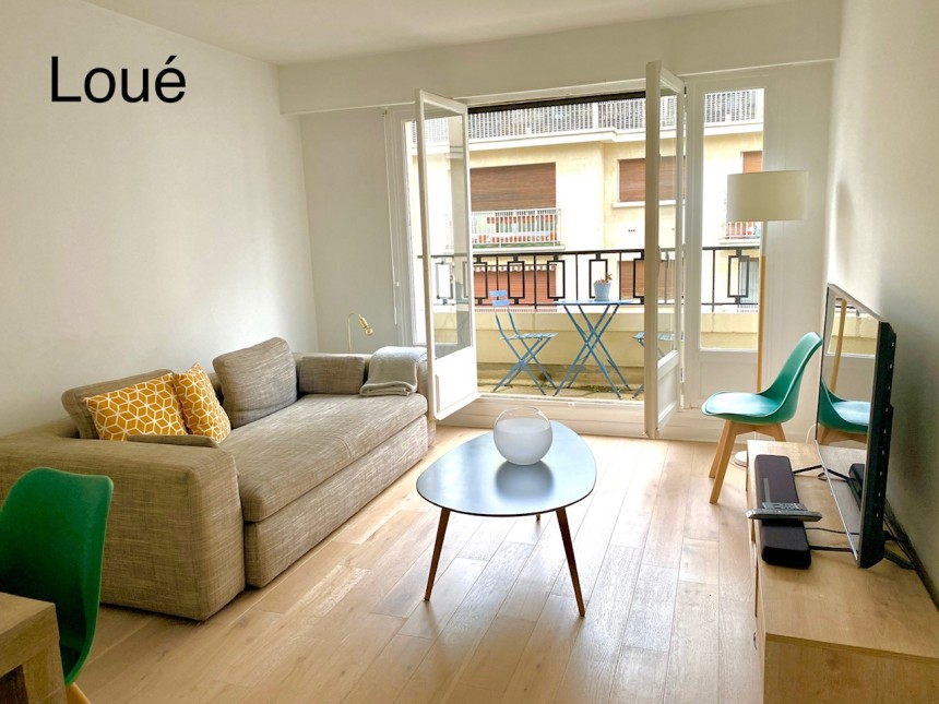 MEUBLÉ – 1 chambre – Neuilly s/Seine (limite 17e) – 50 m2 – Place Parmentier – 4ème étage avec ascenseur + Balcon – Loyer charges comprises  : 1.950 euros (chauffage et eau chaude centrals)