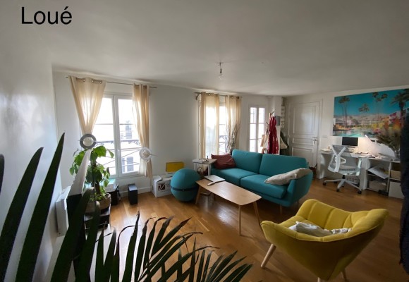 VIDE – 2 chambres – Paris 9ème  – 53 m2 (63 m2 au sol) – Rue Trévise / Square Montholon – 6ème et dernier étage avec ascenseur – Loyer charges comprises : 1.810 euros