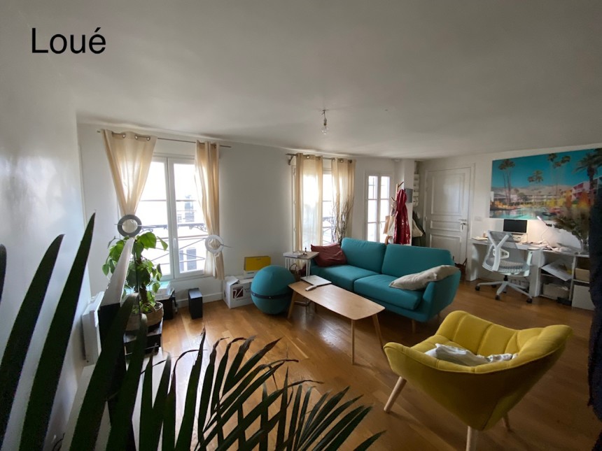 VIDE – 2 chambres – Paris 9ème  – 53 m2 (63 m2 au sol) – Rue Trévise / Square Montholon – 6ème et dernier étage avec ascenseur – Loyer charges comprises : 1.810 euros