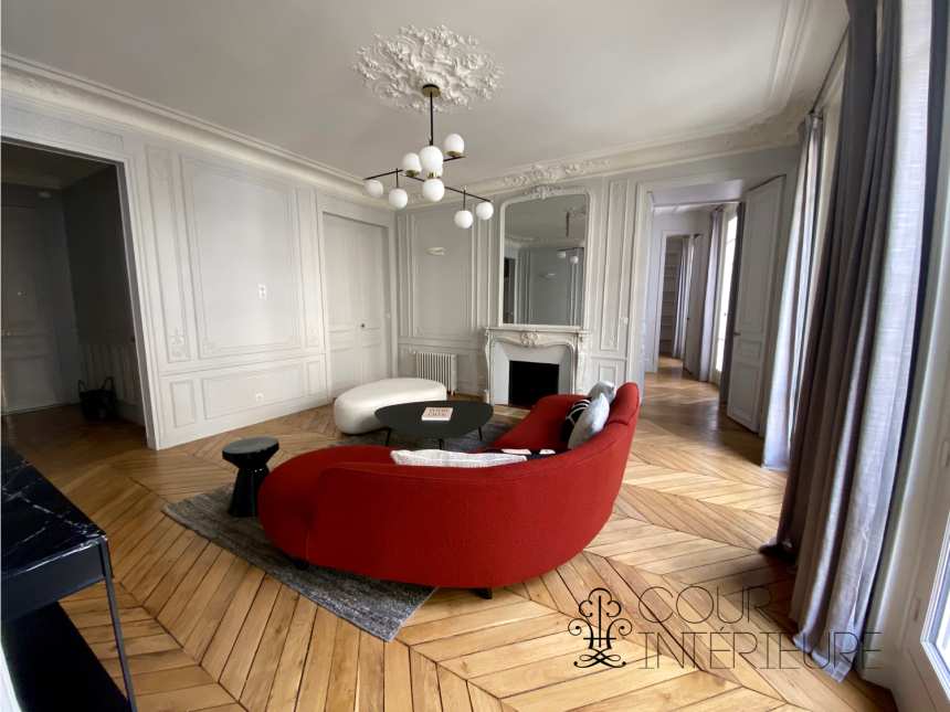 MEUBLÉ – 3 chambres – Paris 9ème – 126 m2 avec balcon filant –  Trudaine / Maubeuge – 2ème étage avec ascenseur –  Loyer charges comprises : 4.300 euros