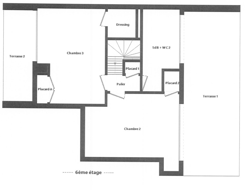 MEUBLÉ – Duplex 3 chambres de 90 m2 + Terrasse environ 26 m2 – Paris 15ème – Rue Théodore Deck – 5ème et dernier étage ascenseur – Loyer charges comprises : 3.246 €