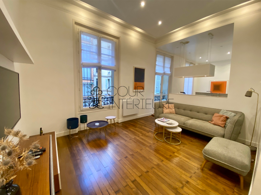 MEUBLÉ – 3 chambres (2 chambres + 1 bureau / chambre d’amis) – 77 m2 – Avenue Foch / Bld Flandrin / Porte Dauphine –  Paris 16ème – 1er étage ascenseur –  Loyer charges comprises : 3.100 €