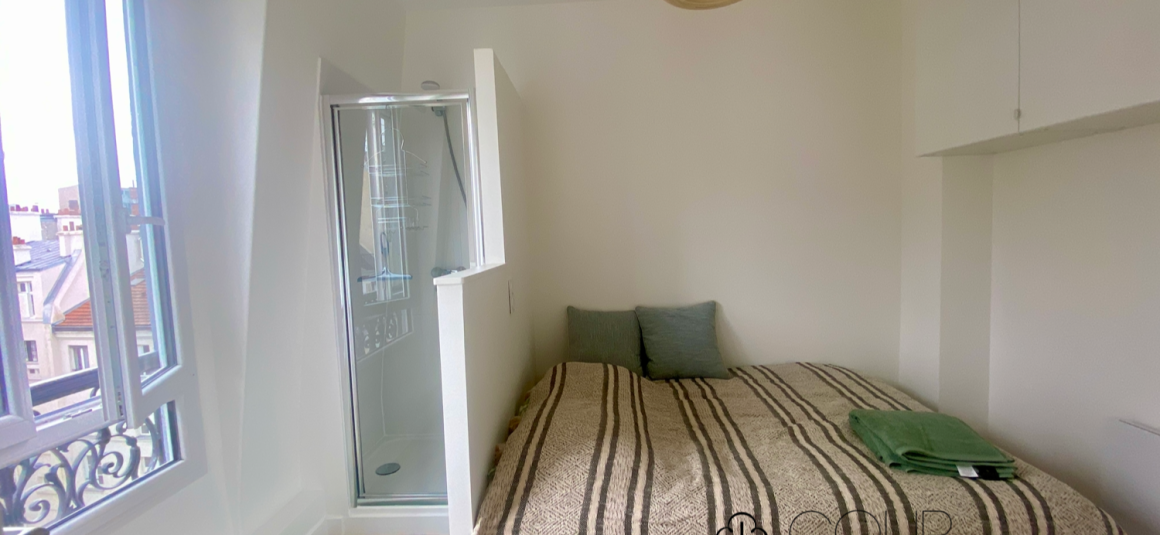 MEUBLÉ – Studio – 17ème – Wagram / Levis – Rue Jouffroy d’Abbans – 6ème et dernier étage ascenseur – Loyer charges comprises : 800 euros