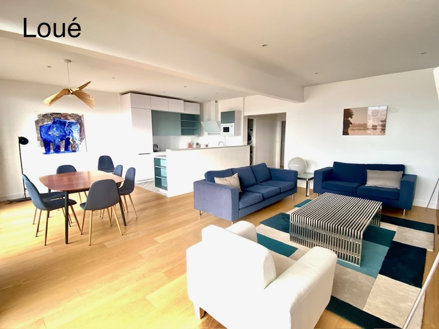 MEUBLÉ – 3 chambres – Paris 16ème – PASSY – 100 m2 – 9ème étage ascenseur + Balcon filant – VUE TOUR EIFFEL – Loyer charges comprises : 4.540 euros (poss. parking sous-sol en sus)