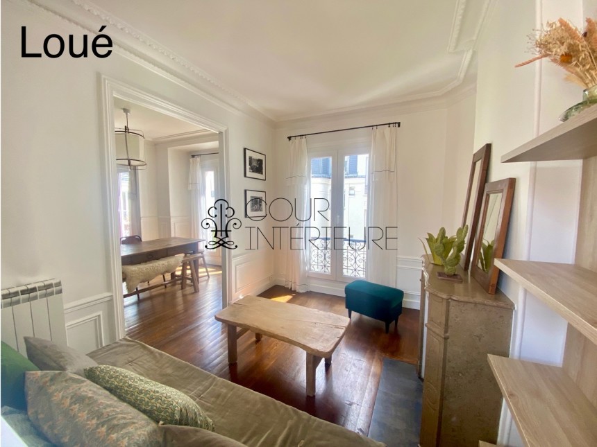 MEUBLÉ – 1 chambre – PARIS 17ème – 46 m2 Haut Batignolles – Métro : Guy Moquet – 5ème étage avec ascenseur – Loyer charges comprises : 1.700 euros