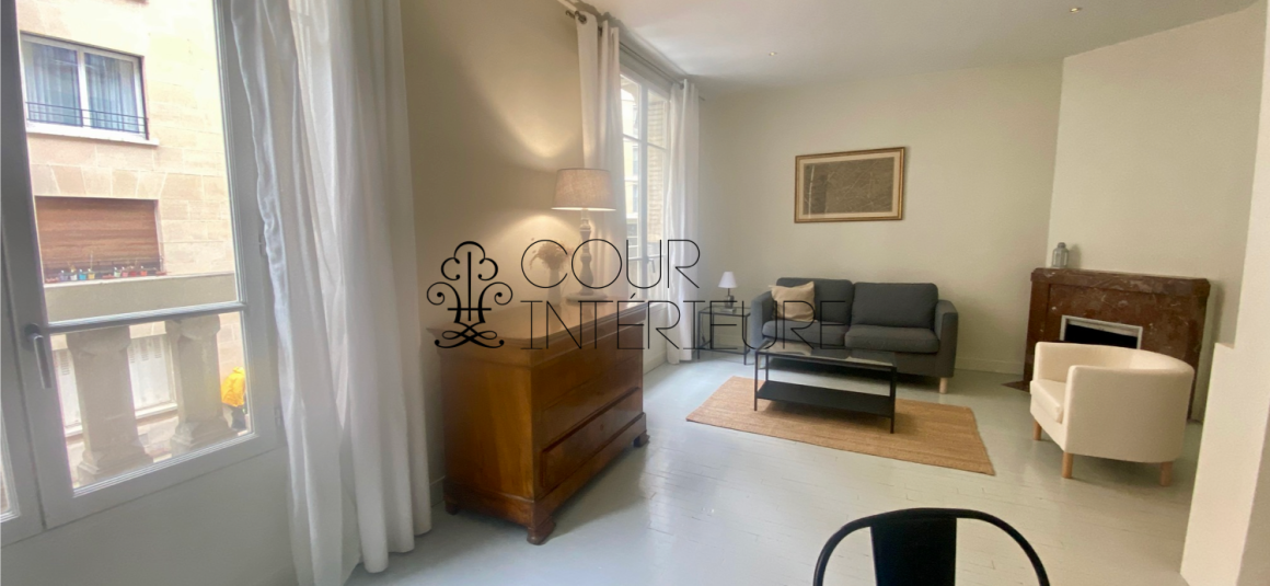 MEUBLÉ – 2 chambres – 68 m2 – Paris 17ème – Rue Roger Bacon / angle Guersant – 1er étage ascenseur – Loyer charges comprises : 2.700 €