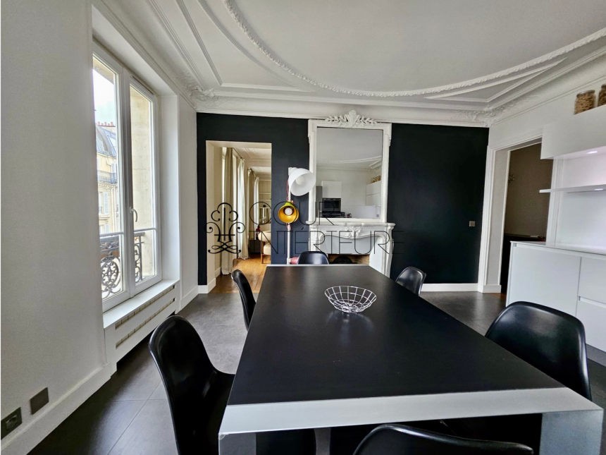 MEUBLÉ – 2 chambres – 96 m2 – Paris 8ème (limite 17ème) – VILLIERS – Rue Constantinople – Quartier Villiers / rue de Levis – 4ème étage ascenseur – Loyer charges comprises : 3.650 euros