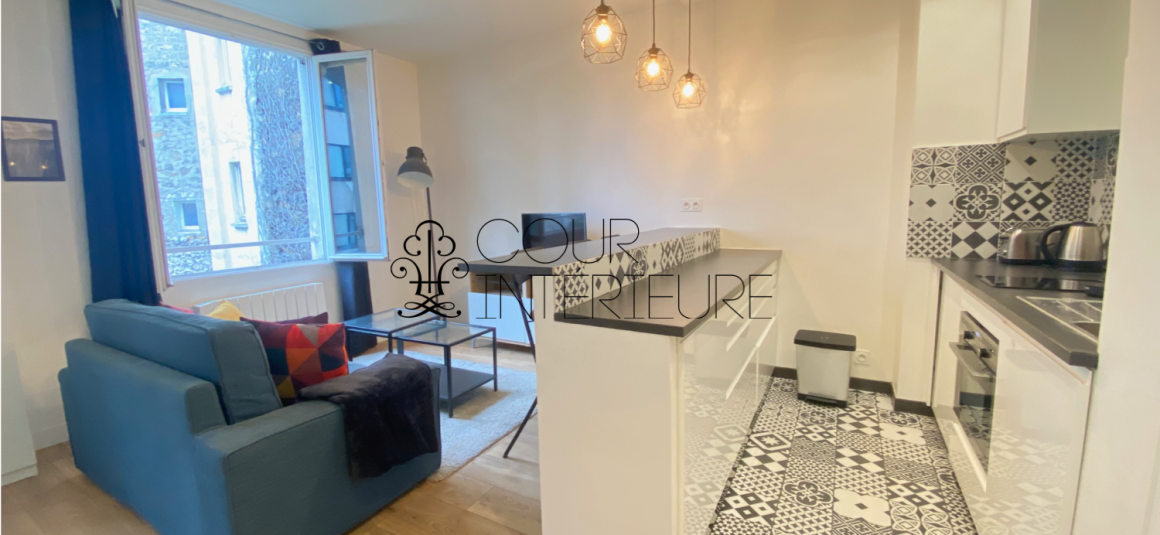 MEUBLÉ – 1 chambre – 31 m2 – Paris 17ème – Rue Débarcadère – 3ème étage ascenseur – Loyer charges comprises : 1.500 euros