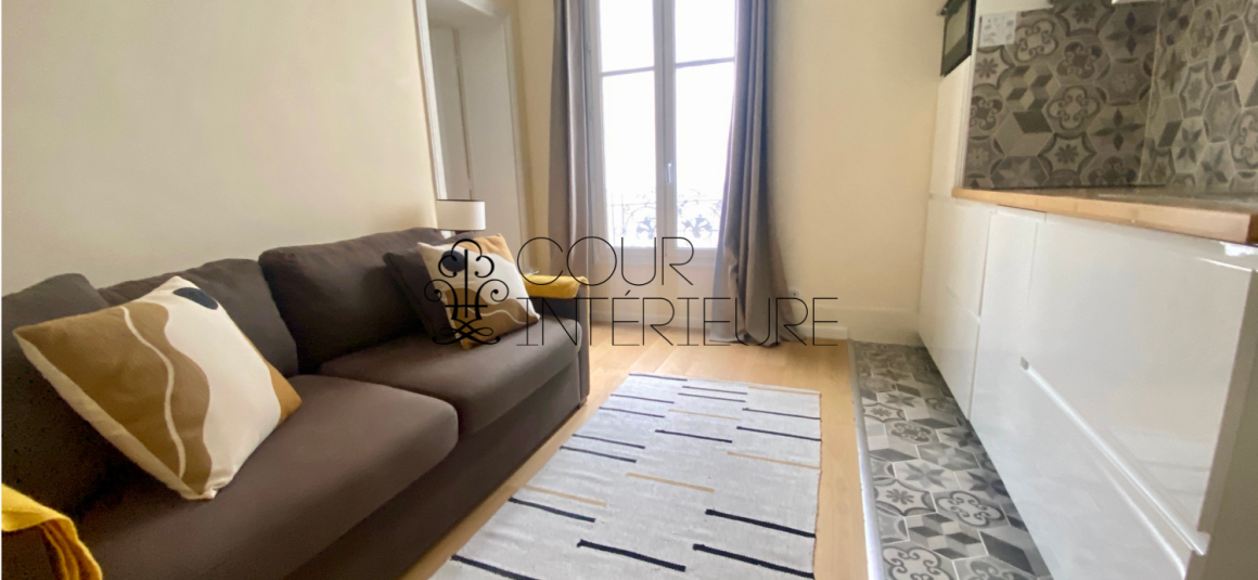 MEUBLÉ – 1 chambre – 29 m2 – Paris 14ème – Avenue du Maine – 2ème sans ascenseur – Loyer charges comprises : 1.350 euros