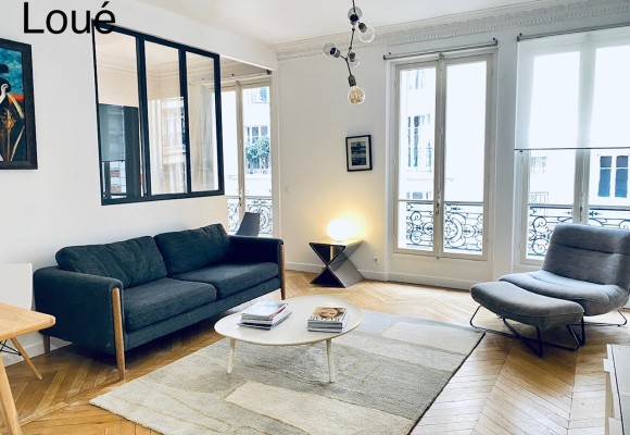 MEUBLÉ – 2 chambres – Paris 16ème – Rue Chalgrin – Petit balcon – 65  m2 – 1er étage ascenseur – Loyer charges comprises : 3.000 euros cc