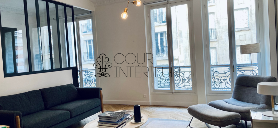 MEUBLÉ – 2 chambres – Paris 16ème – Rue Chalgrin – Petit balcon – 65  m2 – 1er étage ascenseur – Loyer charges comprises : 3.000 euros cc