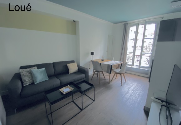 MEUBLÉ – Studio – 21 m2 – Paris 7ème – Belle vue Tour Eiffel – Rue Jean Nicot – 3ème étage ascenseur – Loyer charges comprises : 1.100 euros