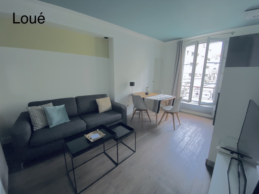 MEUBLÉ – Studio – 21 m2 – Paris 7ème – Belle vue Tour Eiffel – Rue Jean Nicot – 3ème étage ascenseur – Loyer charges comprises : 1.100 euros